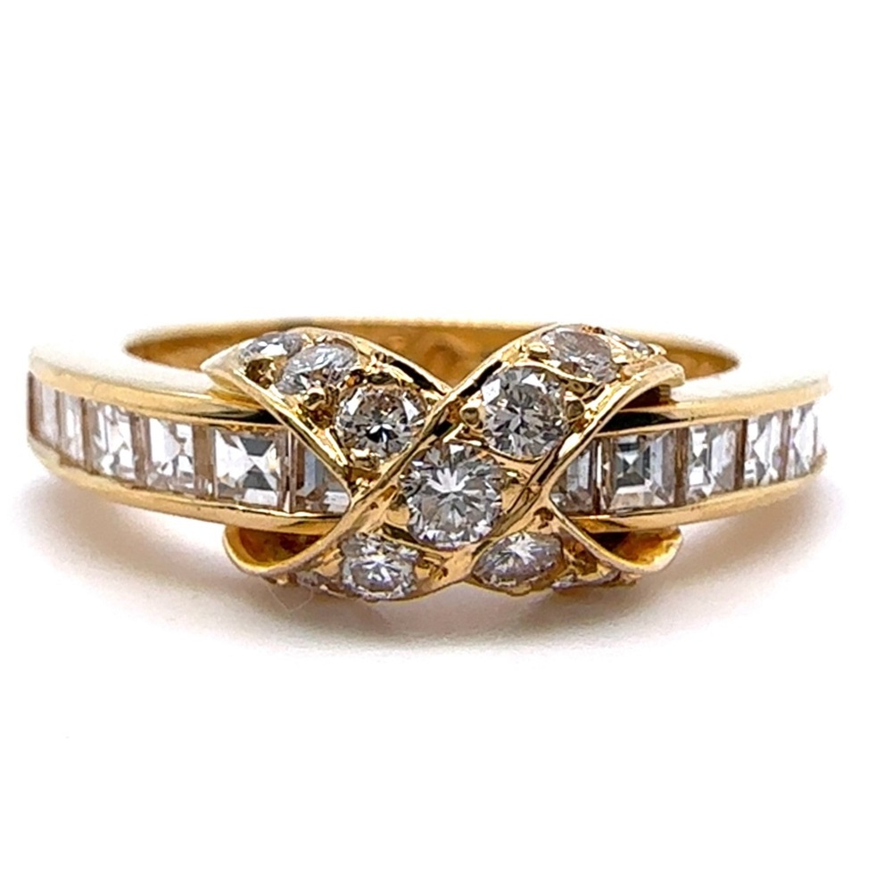 18k Tiffany & Co. 0.55 CTW Diamond Signature X Ring